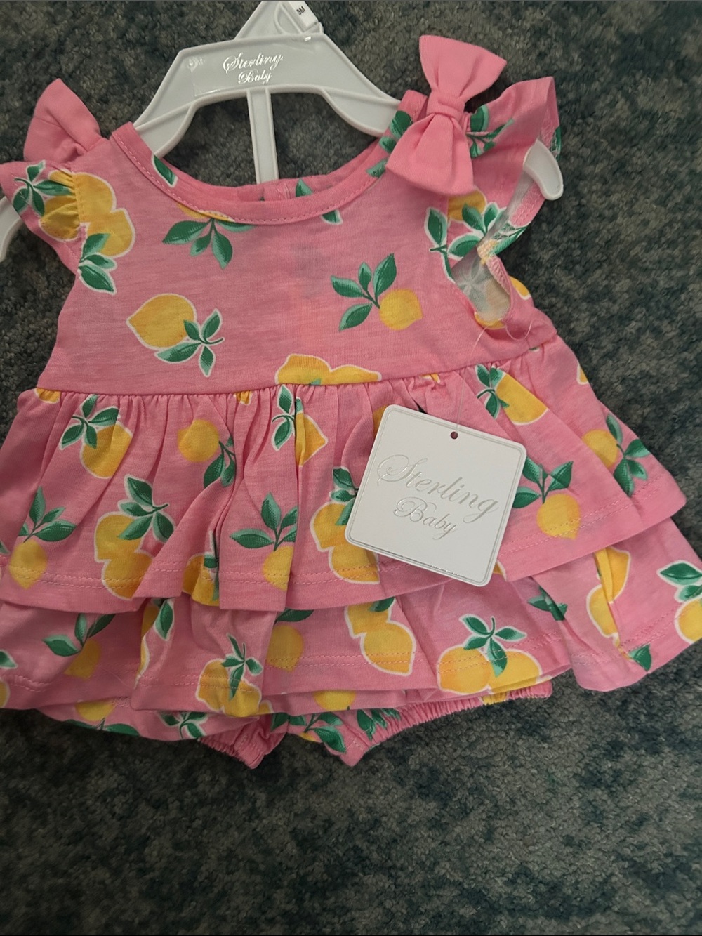 Pink Lemon-Print Ruffle set  by - Picture 4 of 4